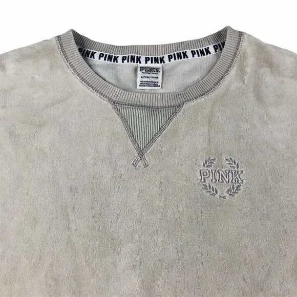 Victoria's Secret PINK Velour Pullover Sweatshirt - Picture 2 of 7